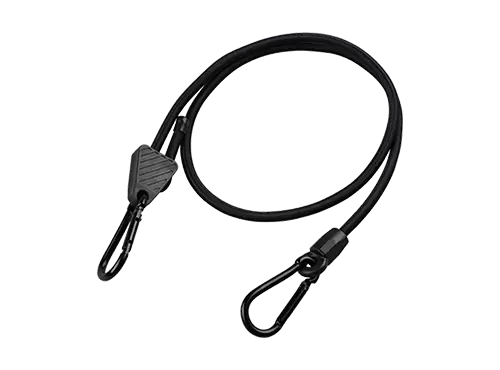 Corda elastica ALLROAD con moschettone di bloccaggio, ganci da 8 mm regolabili