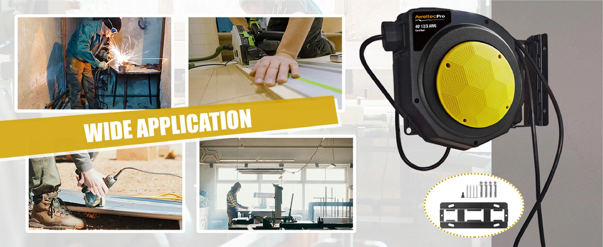 Bobina di prolunga retrattile AweltecPro 40FT