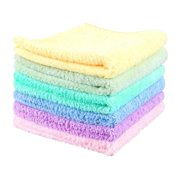 Panni in pile corallo ALLROAD, confezione da 6, 30 x 30 cm, strofinacci da cucina in microfibra